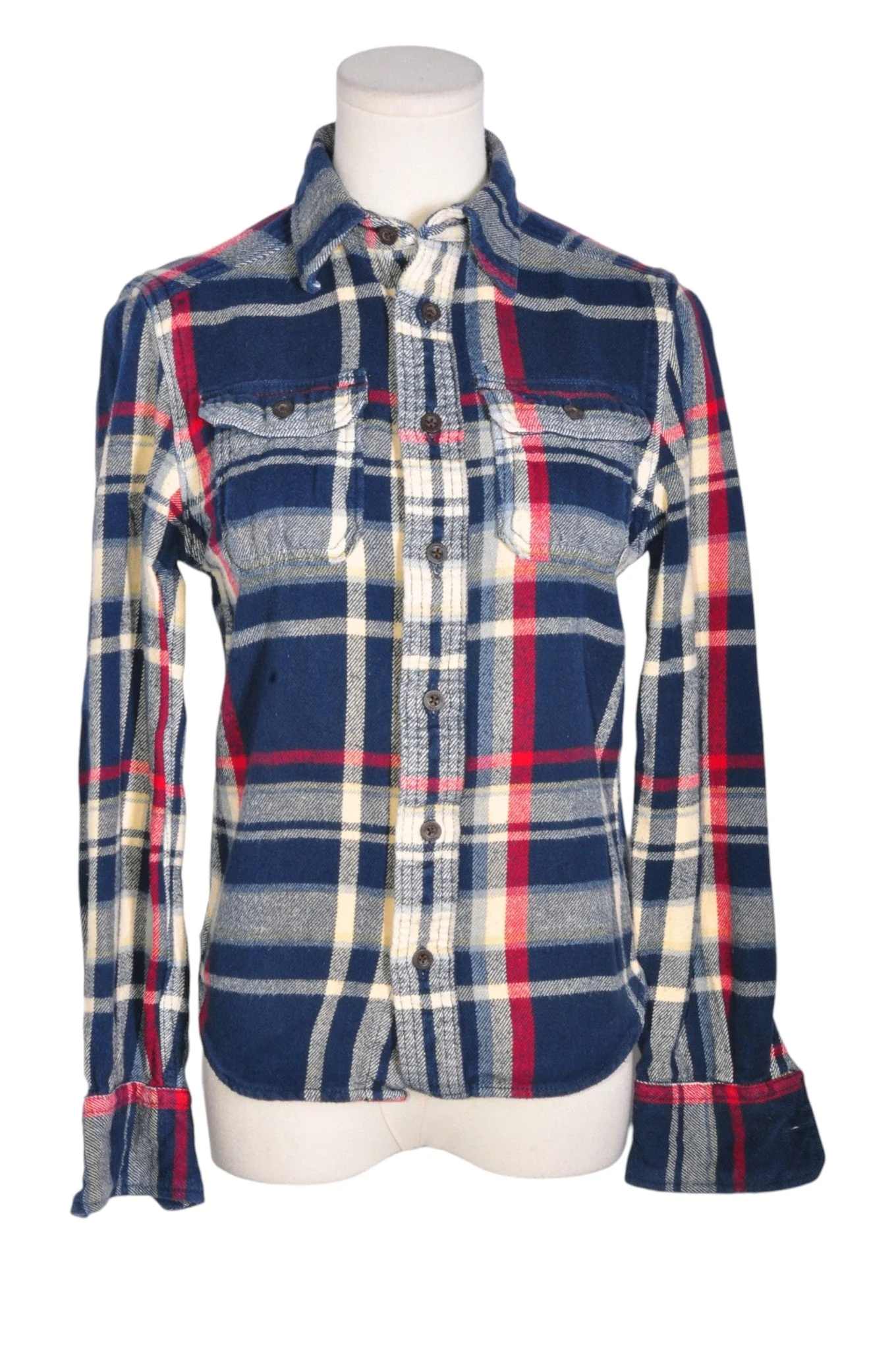 ABERCROMBIE & FITCH Women Button Down Tops Regular fit in Blue - M