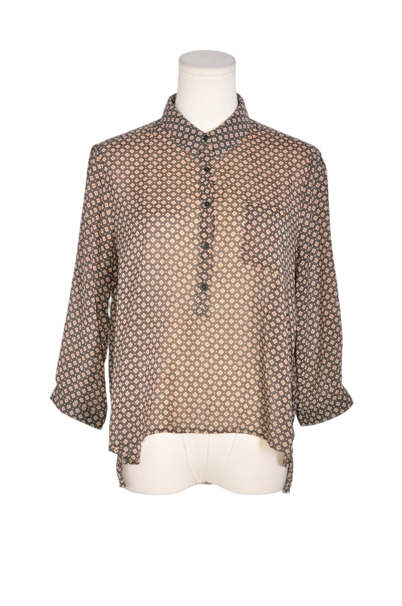 AMERICAN EAGLE Women Button Down Tops Regular fit in Brown - S