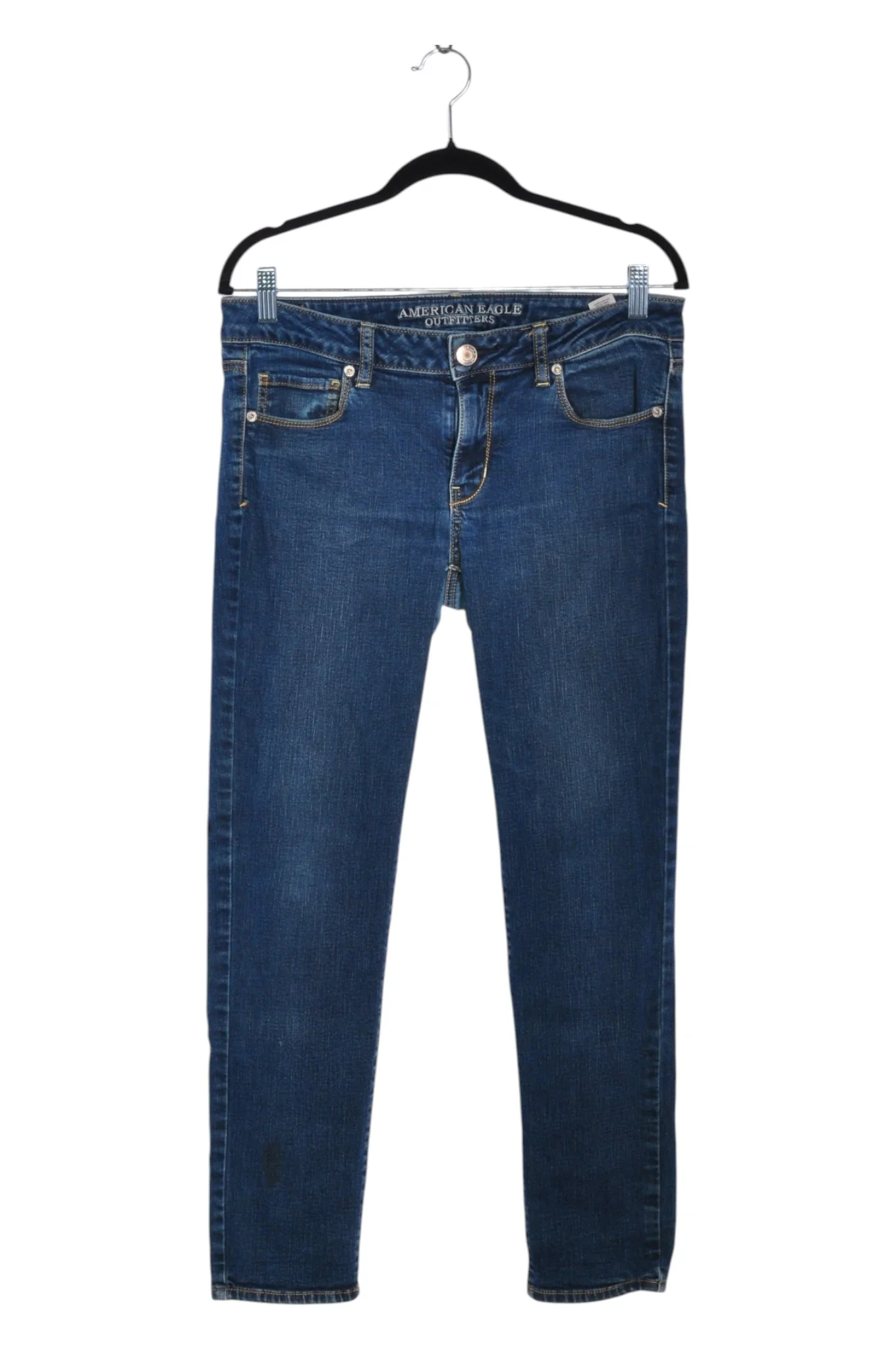 AMERICAN EAGLE Women Straight-Legged Jeans Regular fit in Blue - 10