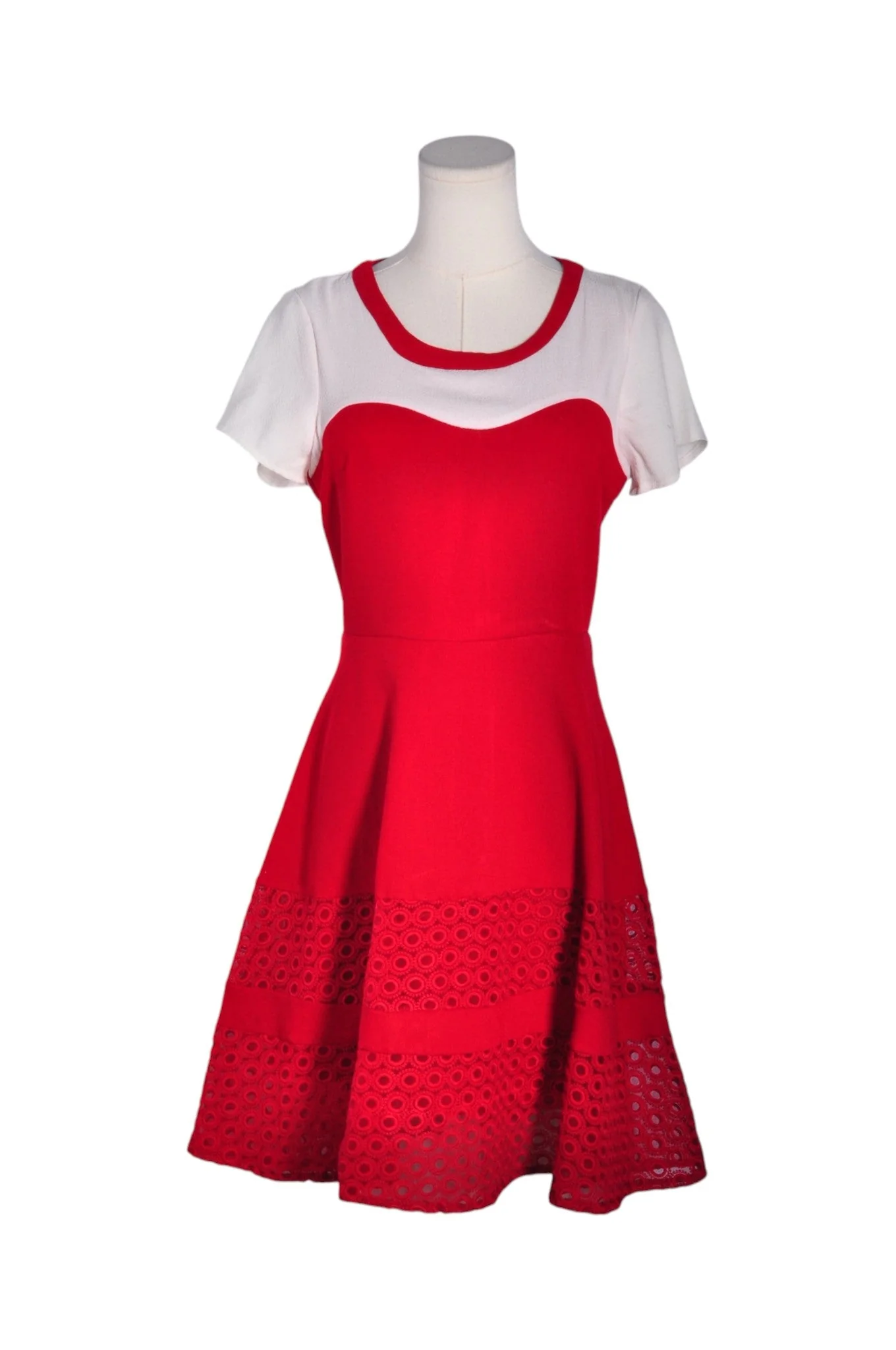 DOE & RAE Women Fit & Flare Dresses Regular fit in Red - S