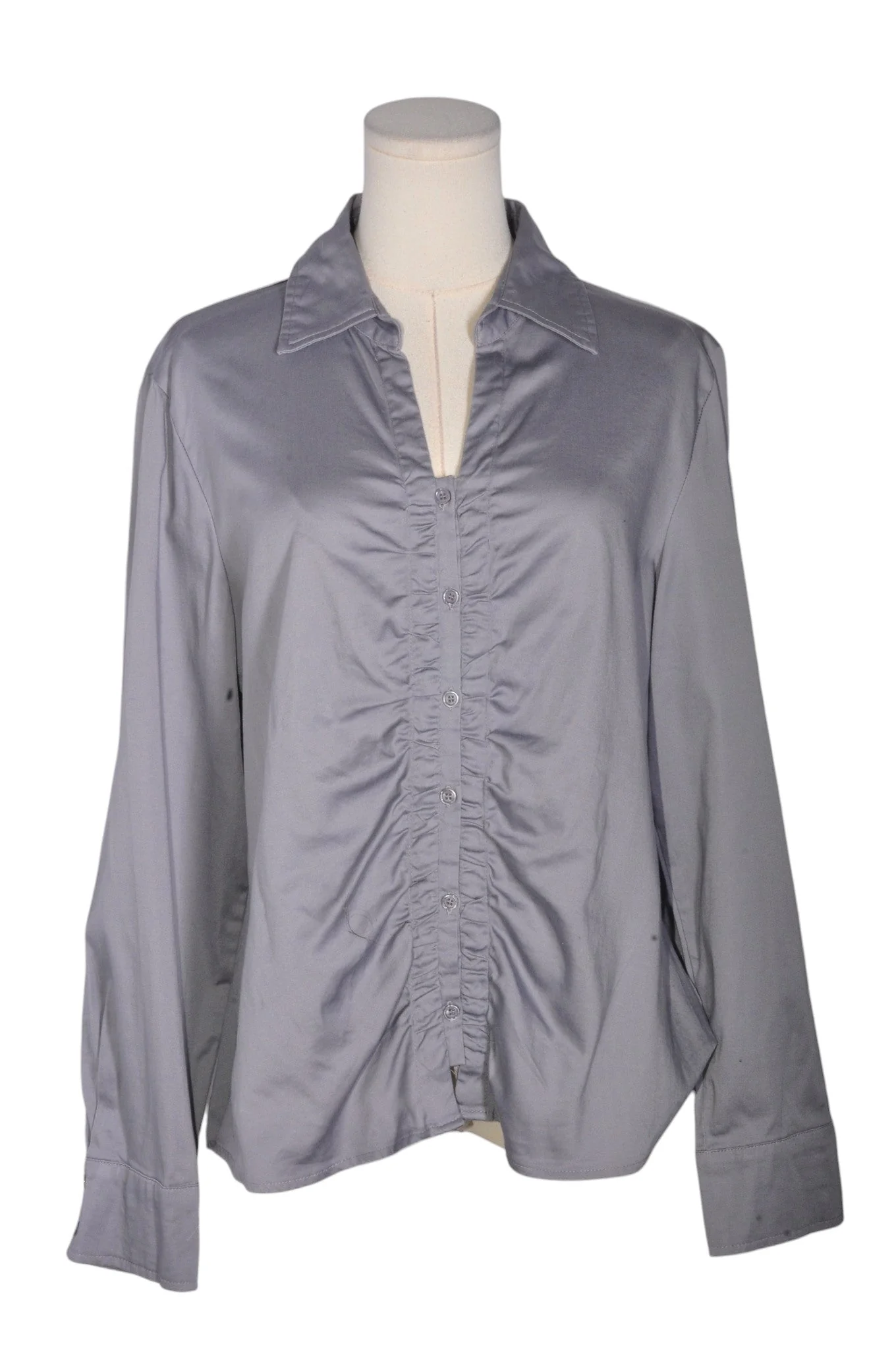 DRESSBARN Women Button Down Tops Regular fit in Purple - L