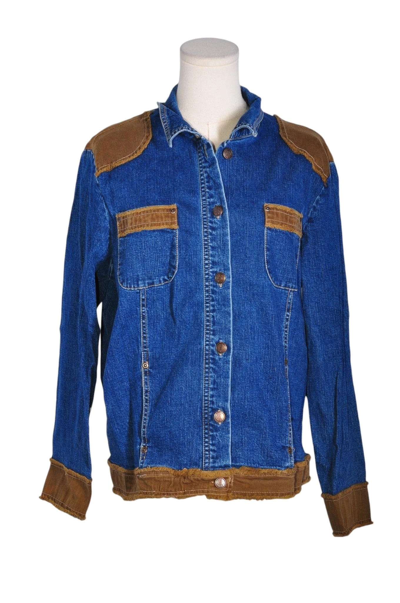 FINLHA Women Denim Tops Regular fit in Blue - XL