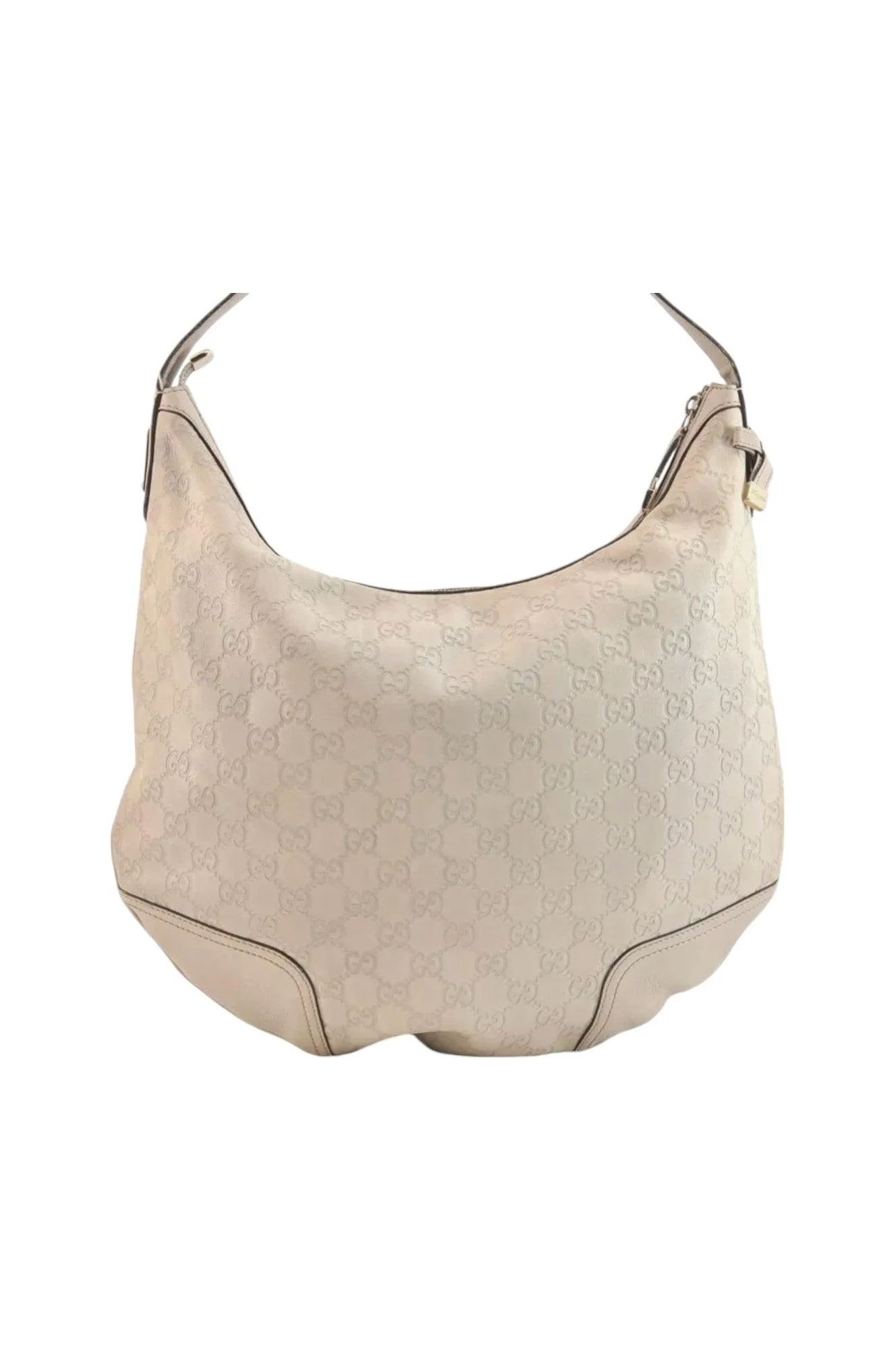GUCCI Princy Guccissima GG Leather Shoulder Bag 162882 White 7406K - Image 3