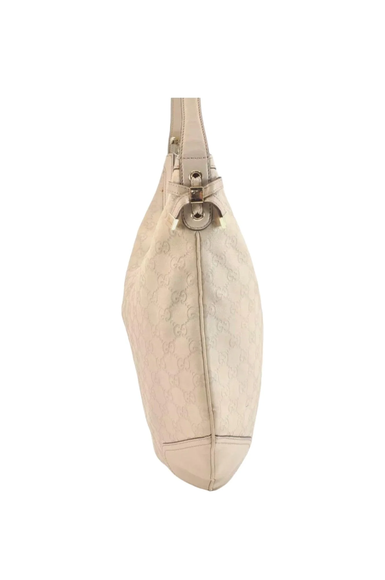 GUCCI Princy Guccissima GG Leather Shoulder Bag 162882 White 7406K - Image 4