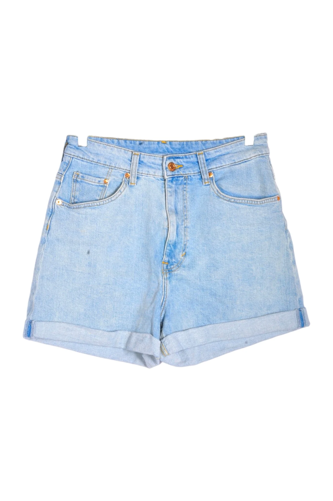 H&M Women Denim Shorts Regular fit in Blue - 8