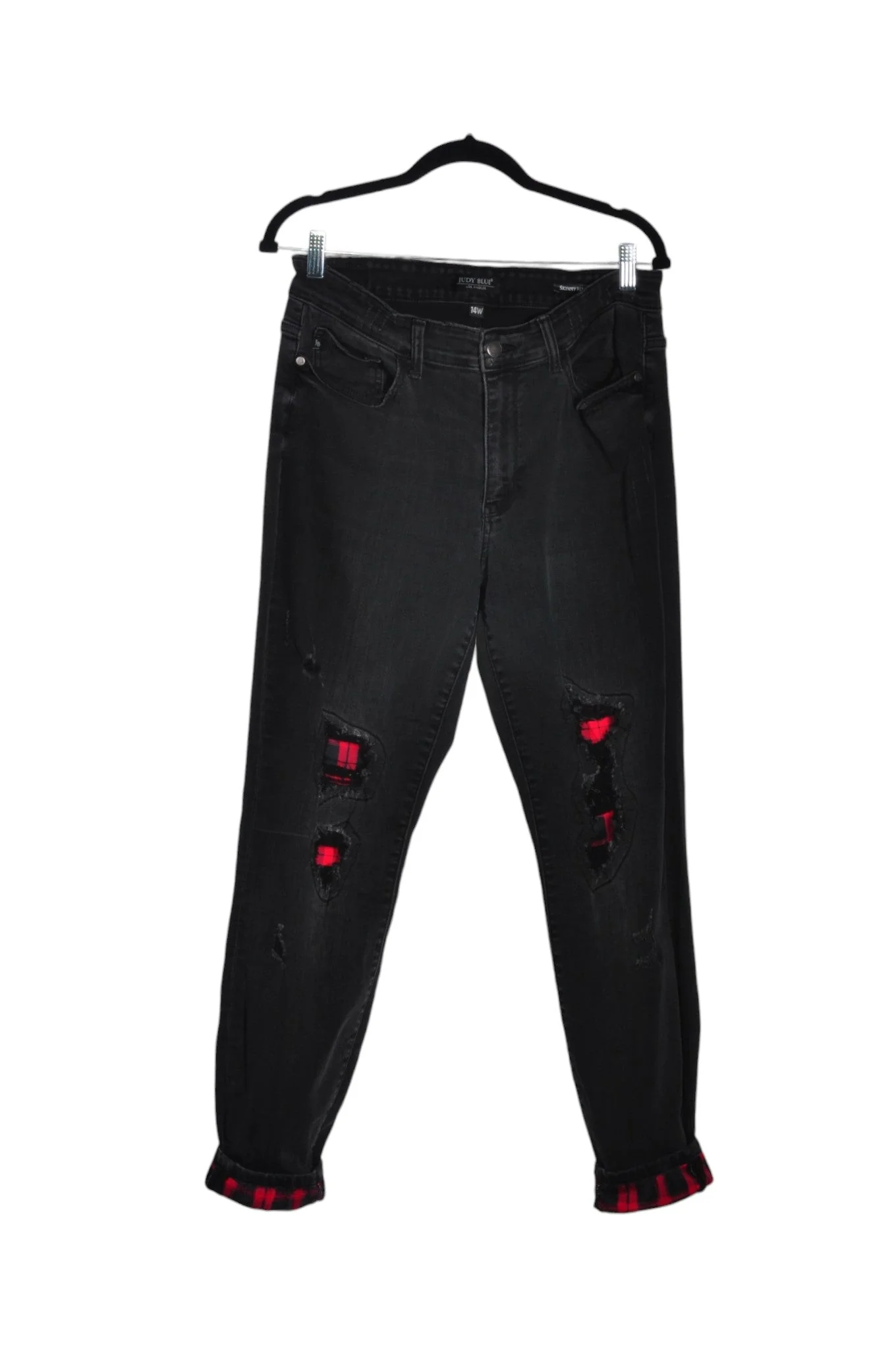 JUDY BLUE Women Straight-Legged Jeans Regular fit in Black - 14