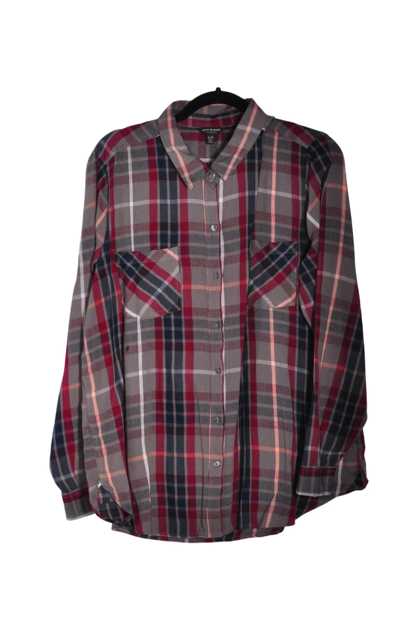 LUCKY BRAND Men Button Down Tops Regular fit in Brown - XL