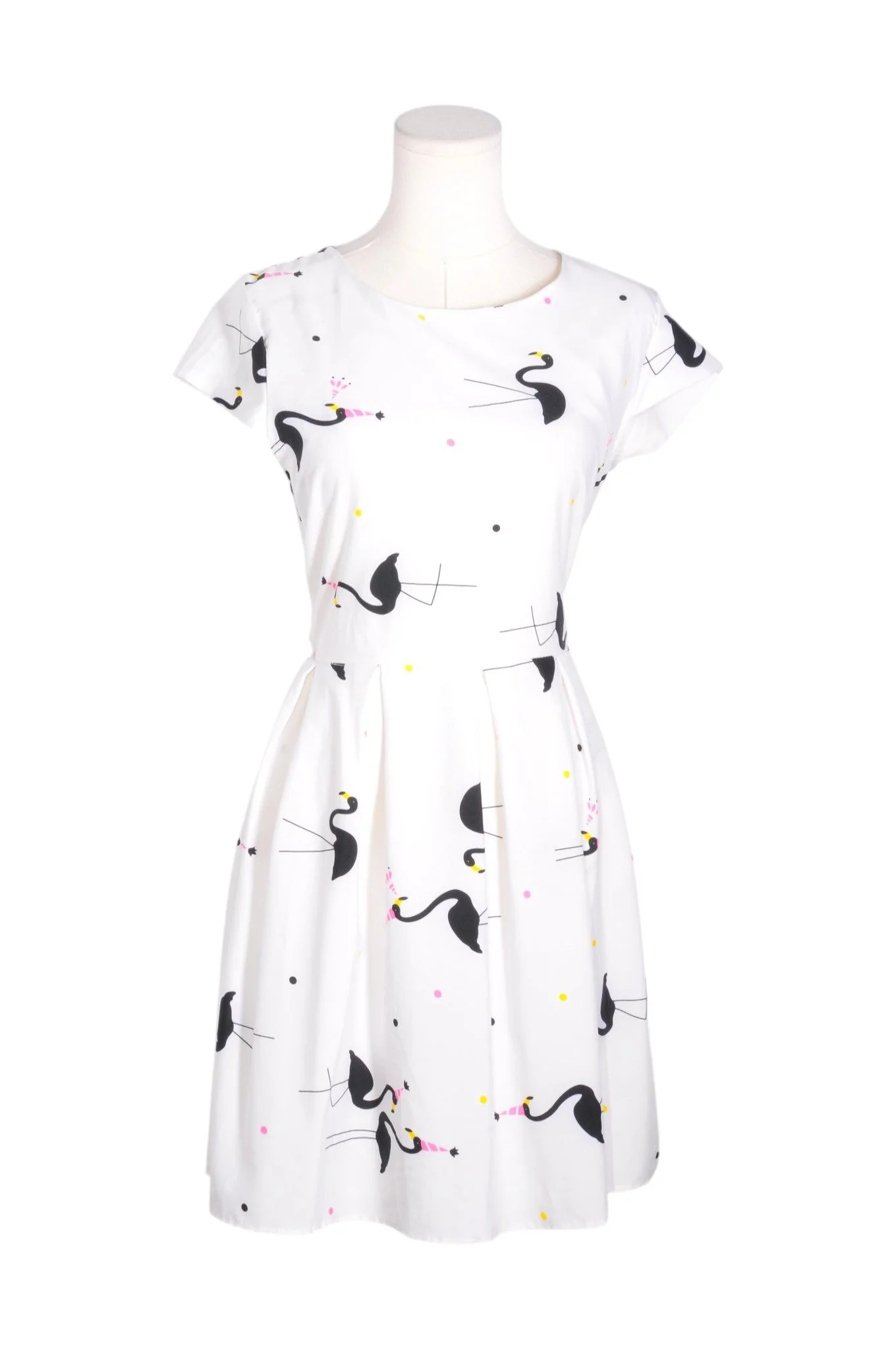 UNBRANDED Women Fit & Flare Dresses Regular fit in White - 38