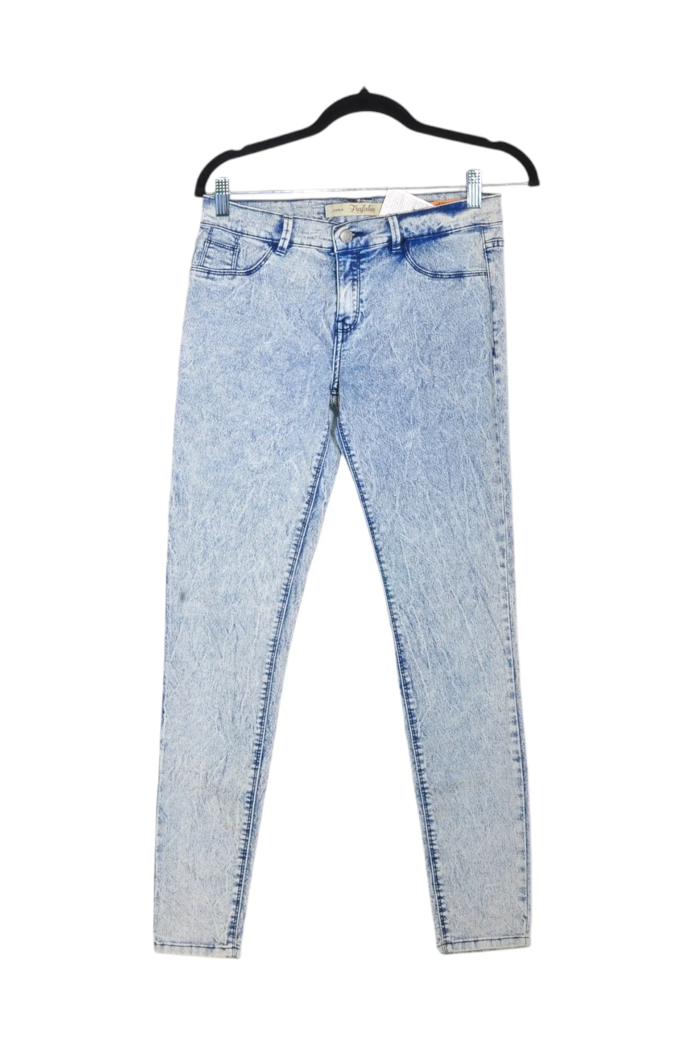 ZARA Women High-Waisted Jeans Regular fit in Blue - 6